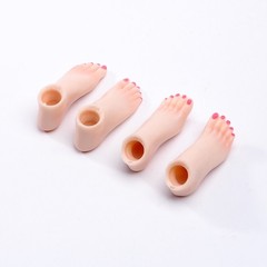 1/6 Female Painted Pale Feet Accessories 1 pair Fit 12” Action Figure Body Toy