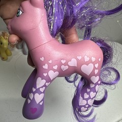 My Little Pony Set Of 4, 2 Little & 2 Large Years- 2003, 2005, 2008 Glitter MLP