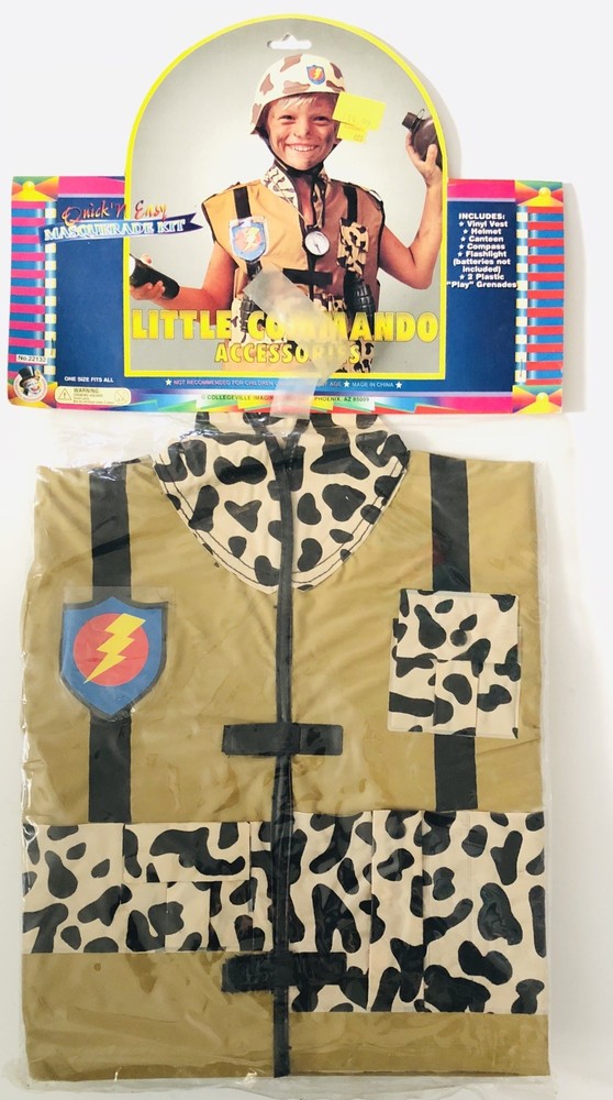 Vintage GI Joe Collegeville Halloween Costume Kid Child One Size Little Commando