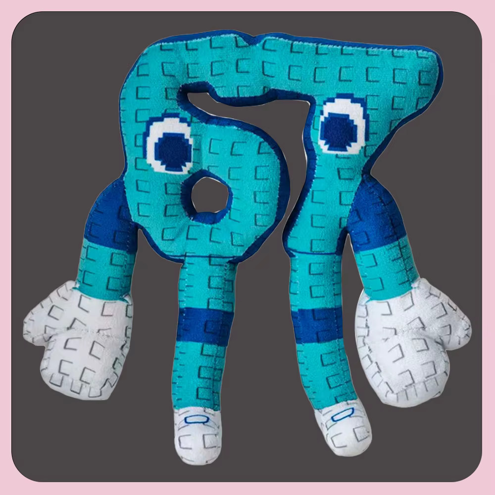 25cm STEAL A BRAINROT Blue No. 67 Plush Toy Cute House Dolls Game Surrounding Bl