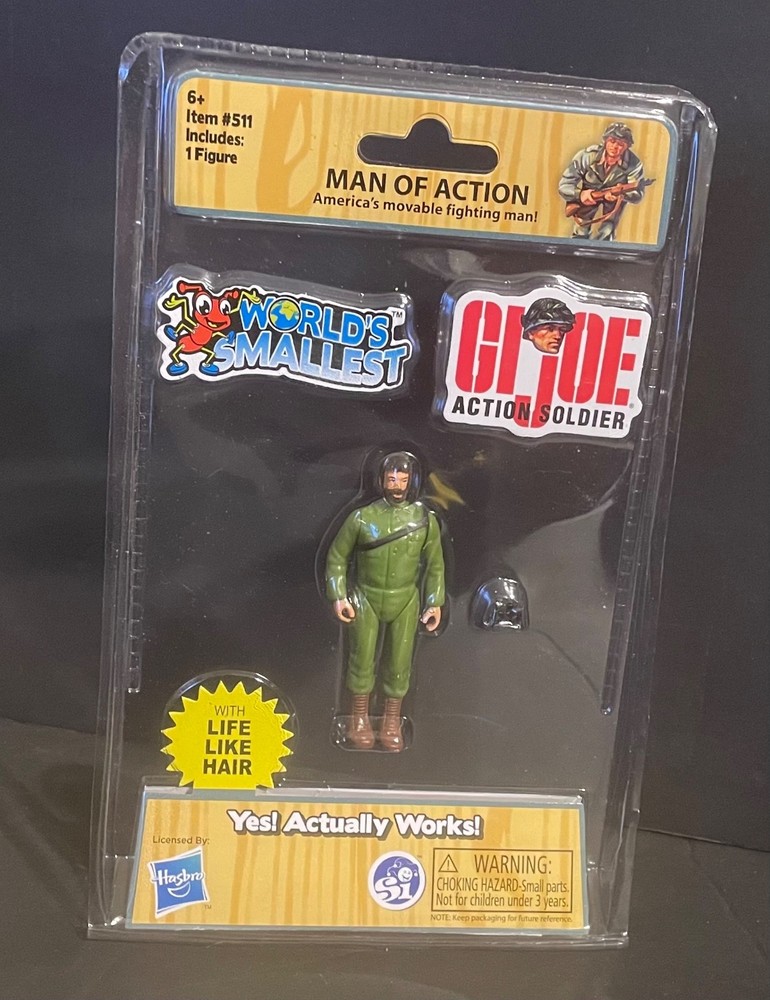 G I Joe World’s Smallest Action Figure NEW IN PACKAGE Life Like Hair