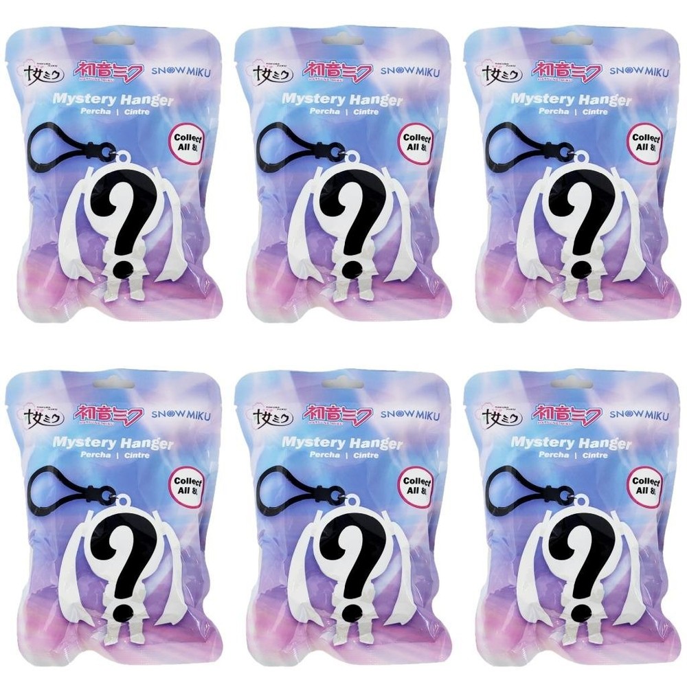 Hatsune Miku Snow Miku Figure Hanger Clip : Lot of 6 Sealed Blind Bags
