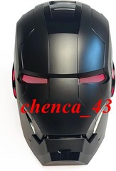 US!!! AUTOKING Iron Man MK5 1:1 Helmet Wearable Voice-control Black Mask Cosplay