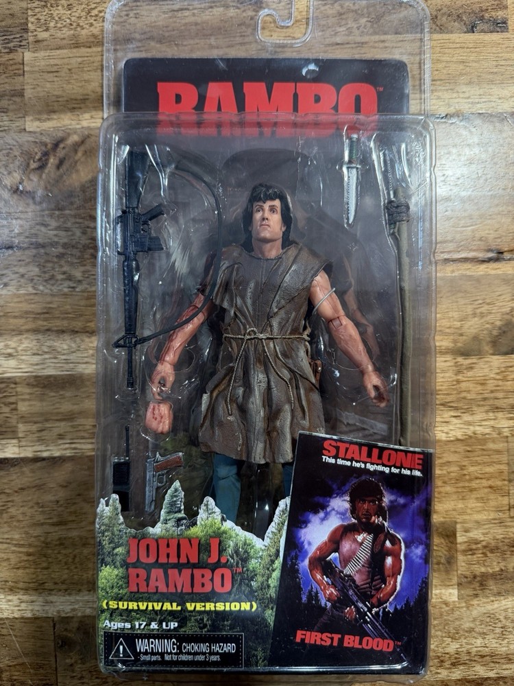 2013 NECA JOHN J. RAMBO FIGURE (SURVIVAL VERSION) FIRST BLOOD BRAND NEW