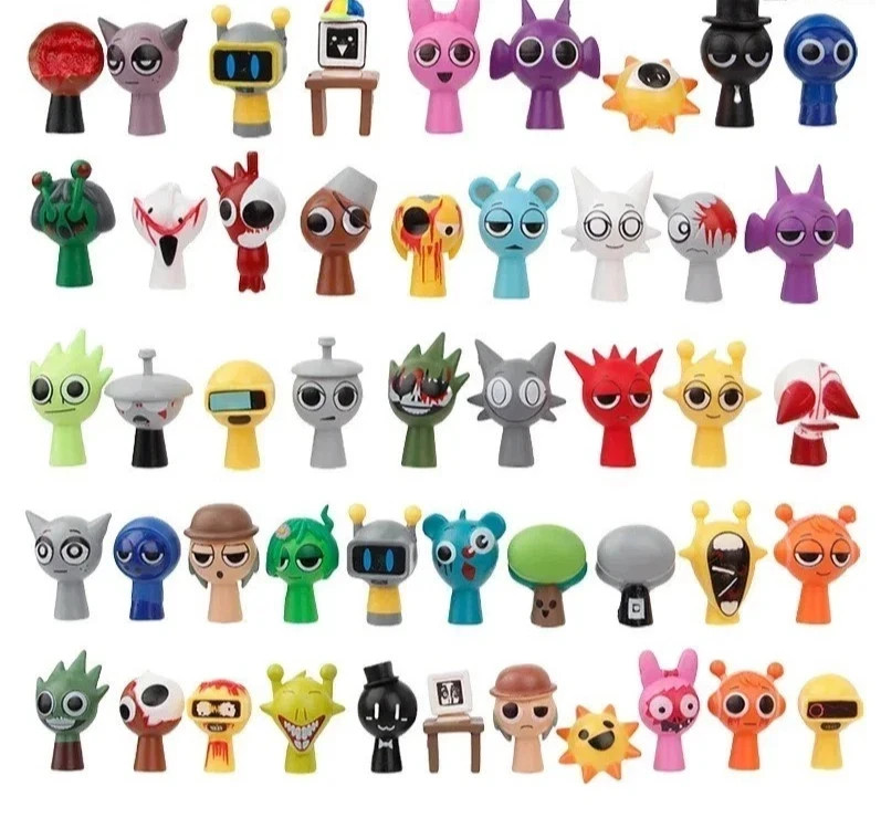 48pcs set Sprunki Model Toy Game Action Figures Toy Birthday Gift
