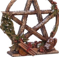 Nemesis Now Season of The Pentagram Figurine, Resin, Gold/Red (Winter), 16.5cm