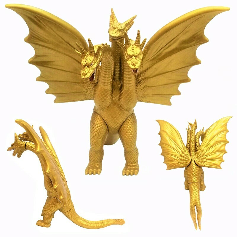 Godzilla King of the Monster Ghidorah Gidora 3 Head Gold Dragon 7″ Action Figure