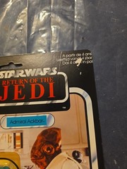 Vintage 83 Kenner Star Wars Return Of The Jedi Admiral Ackbar 65 Back MOC ROTJ