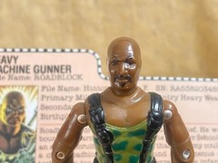 1984 GI Joe Roadblock – 100% Complete w/ VG File Card – Tight – No Cracks