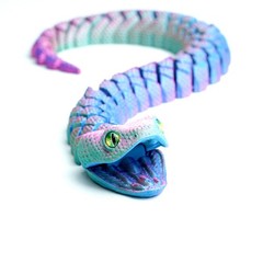 3D Printed Big Headed Snake Model,Articulated Animals Figure,Toys Home Decor