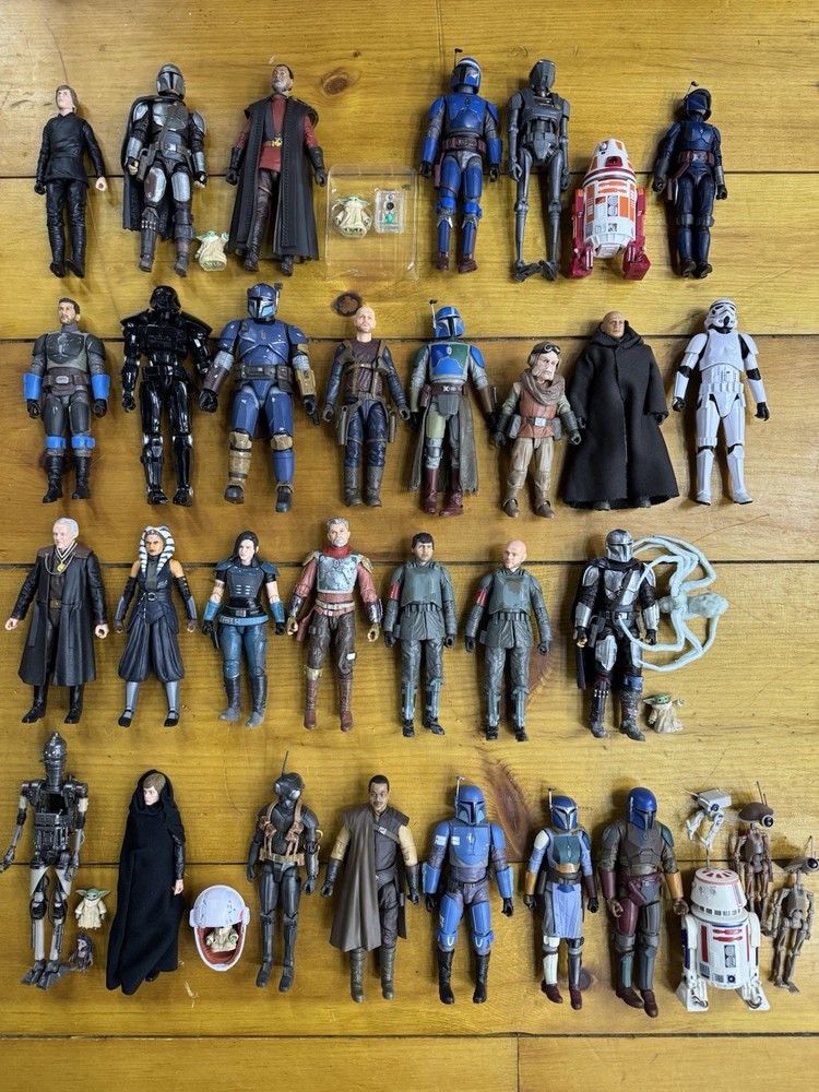 Star Wars Black Series 31 Loose Figure Mandalorian Lot – Complete