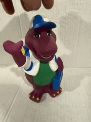 Barney Purple Dinosaur Coin Piggy Bank Back to School Lyons Group 1992 Vintage