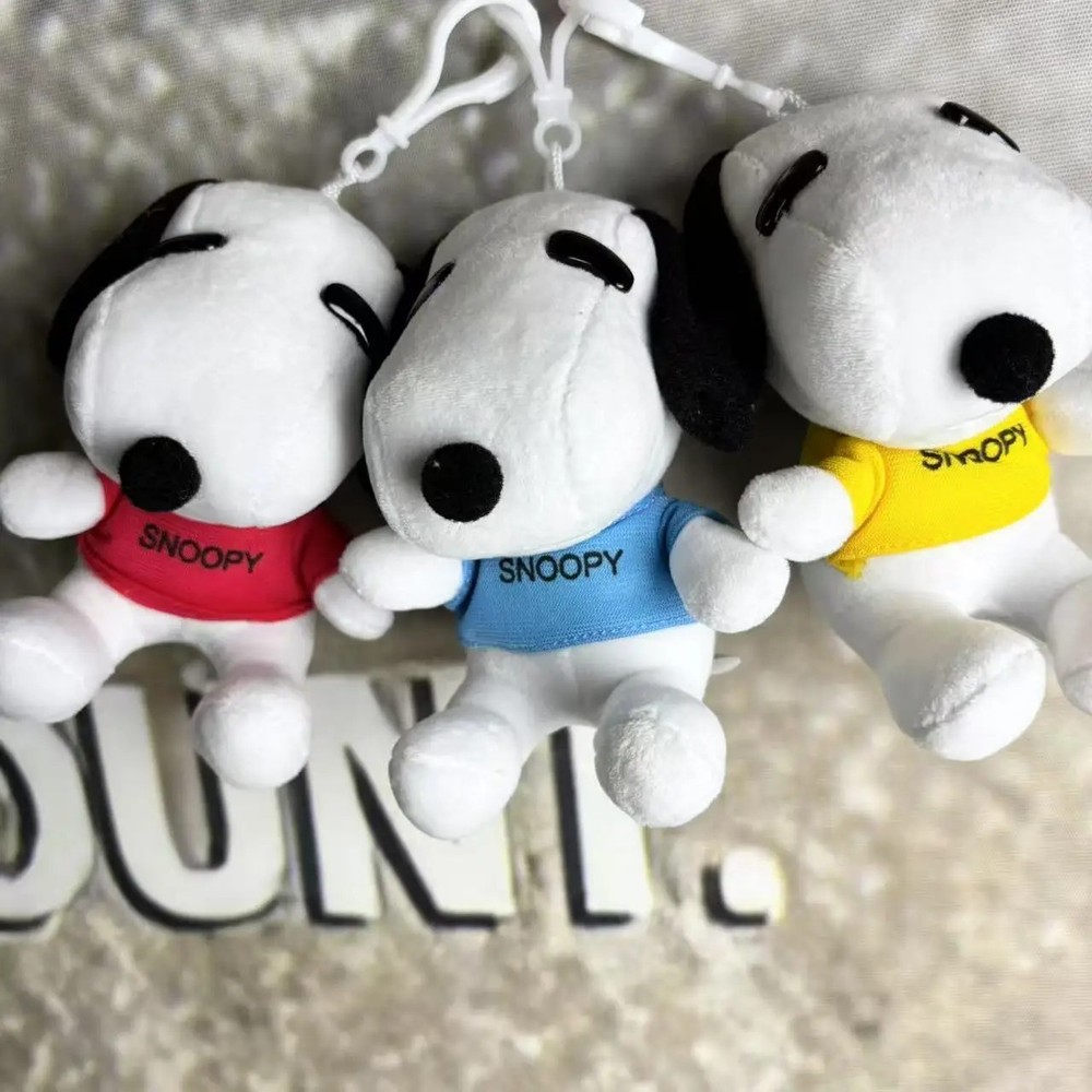 3pcs 11CM Cute High Quality Peanuts Snoopy Plush Pendant Toys Snoopy Dog HOTSALE