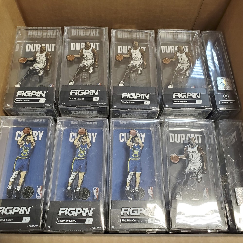 NBA FiGPiN Enamel Figure Pin – Lot of 72 : Durant + Curry ONLY – NEW in Package!