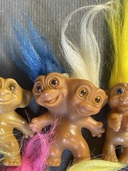 Huge Lot of 93 Vintage Trolls Various Size And Color