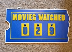 3D Printed Blockbuster Logo Sign Movies Watched Tracker