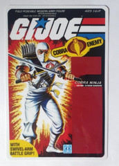 REPRO Reproduction GI JOE CUSTOM STORM SHADOW CARDBACK Figure File Card MOC
