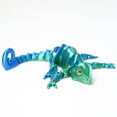 8.3inch 3D Printed Lizard Model,Articulated Animals Figure,Fidget Toy Home Decor