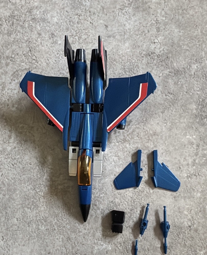 Vintage 1984 Transformers G1-Thundercracker, Pre Rub (Missing Pieces)