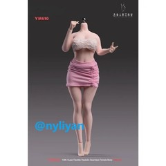 YM610B 1/6 Female Pale Large Bust Flexible Plump Girl Body Details 12”Figure