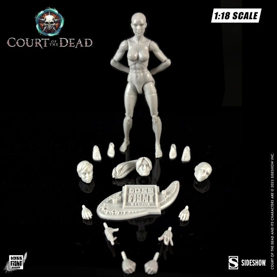 Blank Ivory Female 1:18 Scale Boss Fight Studio Action Figure 3 3/4″ For Customs
