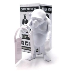 Apologies To BANKSY Laugh Now DIY 6″ Vinyl Figure Toy Monkey Chimp Blank BAD BOX