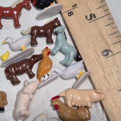 Lot of 22 miniature toy farm animals PVC VINYL