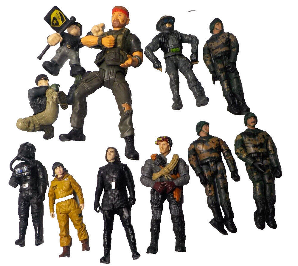 11 action figures star wars Kylo Ren Tie Fighter Pilot & military solders
