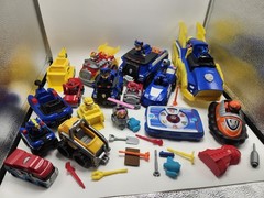 Huge Paw Patrol Vehicle Figure Toy Lot Chase Marshall Rubble Skye Boat Mission