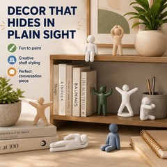 8-Pose Set 3D Printed Chameleon Hide and Seek Figures DIY Paintable Decor