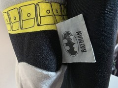 DC Comics Batman Plush 23″ Gray Black Yellow Belt Stuffed Doll Pre-Owned