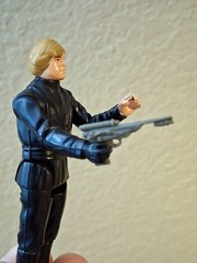 luke skywalker jedi knight with blue light sabre