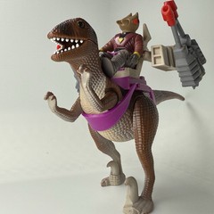 Dino Riders – DEINONYCHUS 1x Rubber Band Gummi – 1988 Tyco Part – Repro (PURPLE)