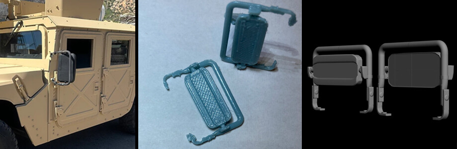 Sunny Days Humvee Mirrors, Hobby Parts, All Scales, Military Vehicles