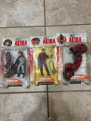 2000 Shotaro Kaneda, tetusuo, and motorcycle Akira Figures McFarlane new in box