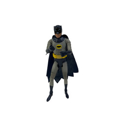 Mattel Batman DC Comics Action Figure Gray Black Cape Yellow Belt Plastic 6.5 In