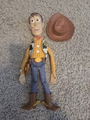 Thinkway Toy Story Lots O Laughs Woody Pull String Stomach Giggle w/Hat