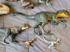 Big Jurassic World Toy Dino Lot Indominus T- Rex Mosasaurus Raptors Triceratops