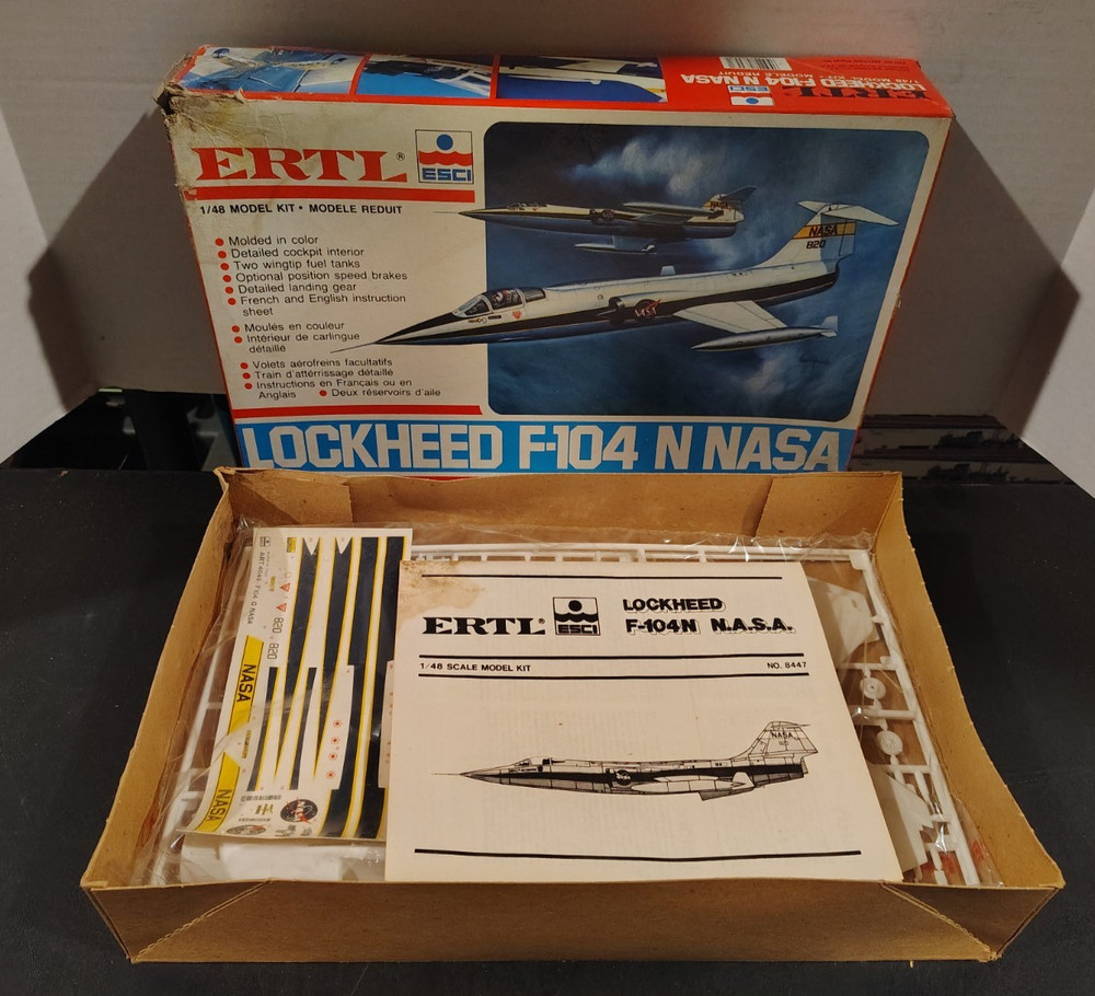 Lockheed F-104 N NASA Plane 1/48 Scale ERTL ESCI Model Kit NEW Unbuilt