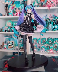 Hatsune Miku Project DIVA Future Tone Black Dress 17cm Anime Figure Toy No Box