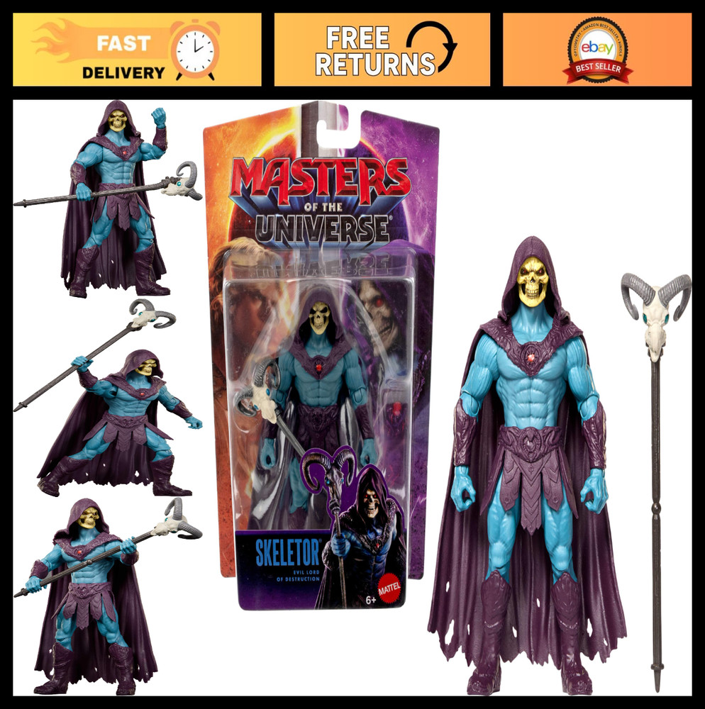 5.5 Inch Skeletor Action Figure – Masters of the Universe Villain Toy, 14 Movabl