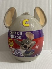 CHUCK E. CHEESE Mystery Surprise Egg Collectible ~ 10 Items Inside w/ E Ticket