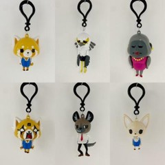 Aggretsuko Chibi In Motion – Complete Set of 6 Regular Version Clip-On Danglers