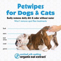 Petkin Petwipes Big ‘n Thick Wipes for Dogs/Cats Cleans Face, Ears, Body & Eyes