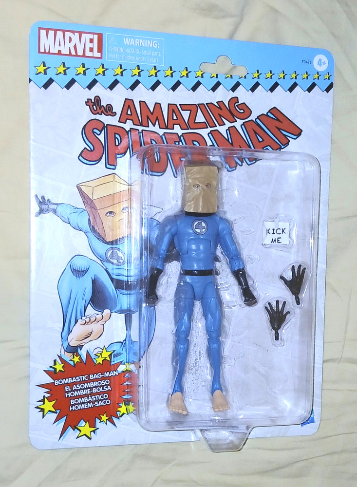 MARVEL LEGENDS RETRO BOMBASTIC BAG-MAN SPIDER-MAN 6″ FIGURE HASBRO SEALED 2023