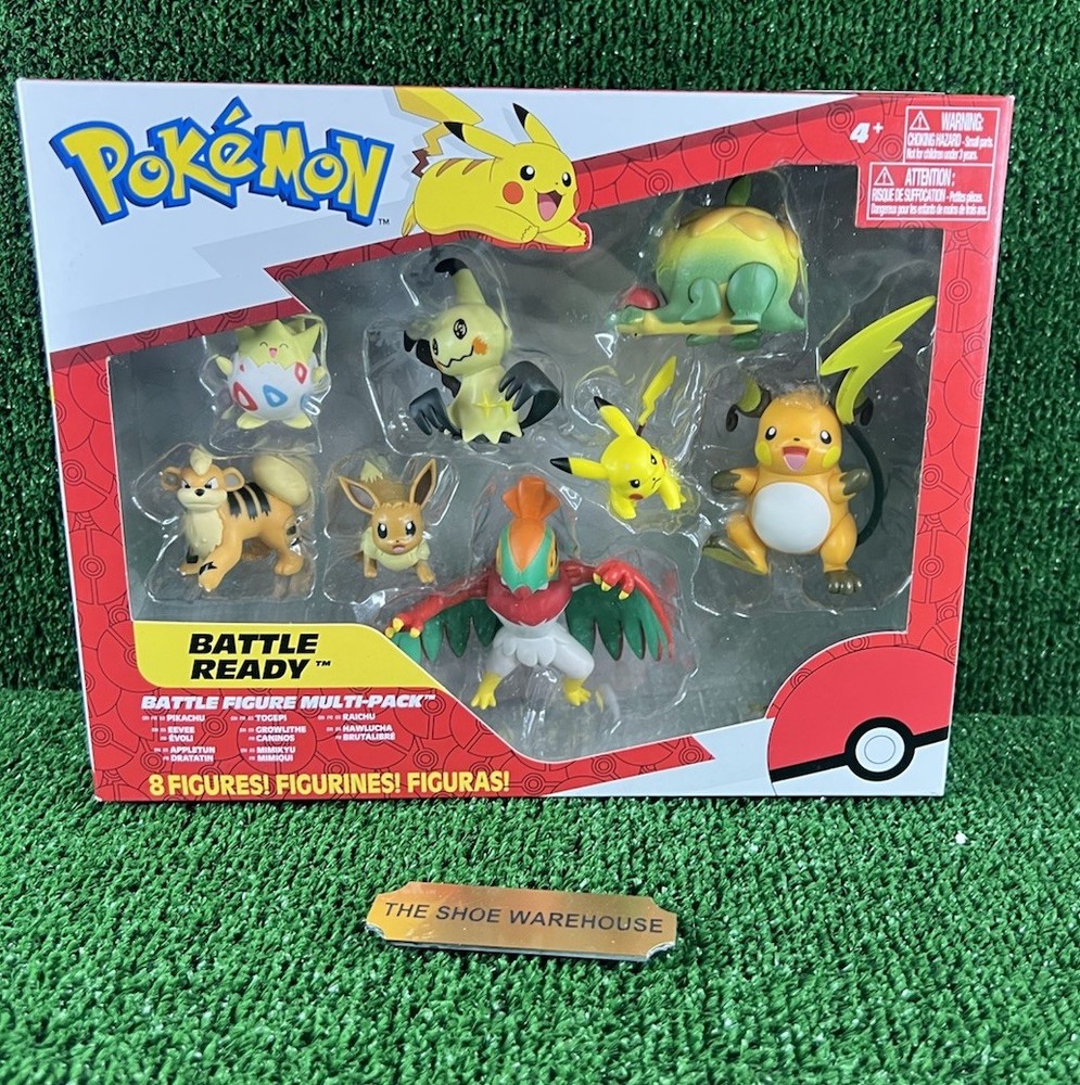 Pokemon Battle Figure 8 Pack Pikachu Eevee Mimikyu Raichu Togepi Set BRAND NEW