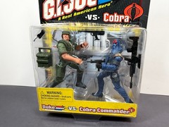 GI Joe vs Cobra DUKE VS COBRA COMMANDER 3.75″ Action Figure Set 2 Pack V2
