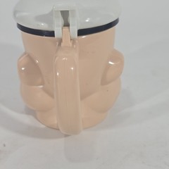 VTG POPEYE LIDDED COFFEE CREAMER/SUGAR DISPENSER, 8oz