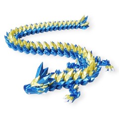 Lot 4 Articulated Spiked Dragon Toys 16″ 3D Printed Long Dragon Fidget Desk Pets
