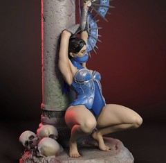 Kitana Mortal Kombat 3d figure 18 cm Handmade Collectible